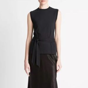 Vince Blk Wrap Top SM- NWT